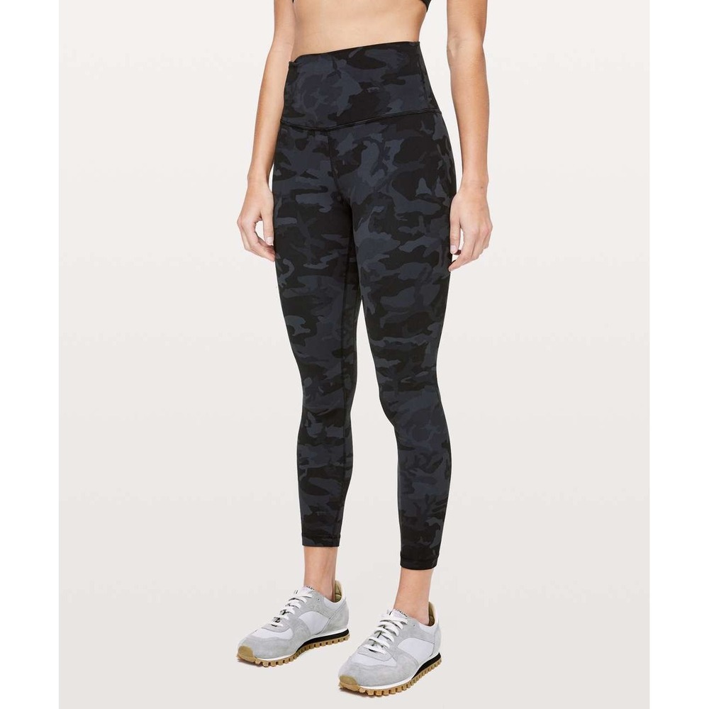 Lululemon Align HR Women 4 Camo Deep Coal Multi 25" Inseam Nulu Workout Leggings